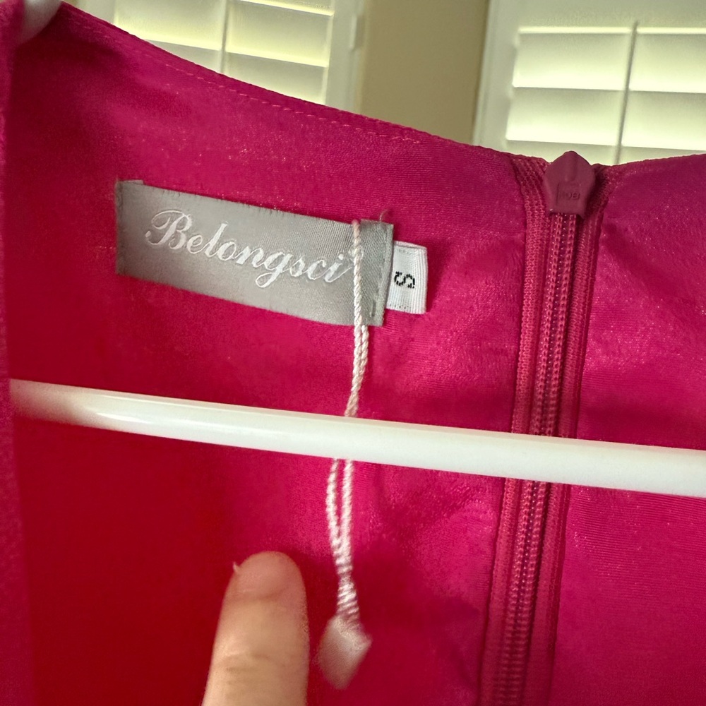Chic Fuchsia Mini Dress - Picture 2 of 2